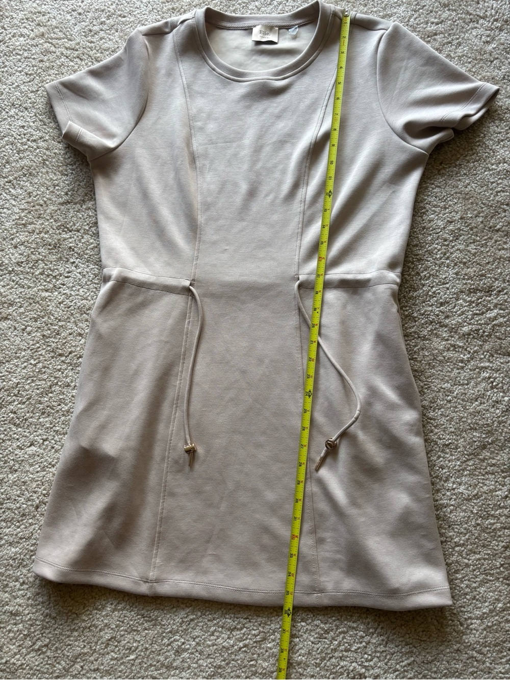 Casual Drawstring Dress in Light Beige M - Picture 12 of 12
